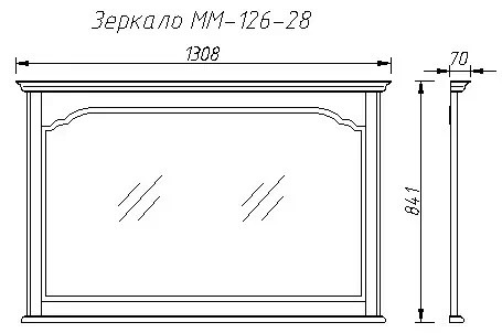 Зеркало "Давиль" ММ 126-28 №1